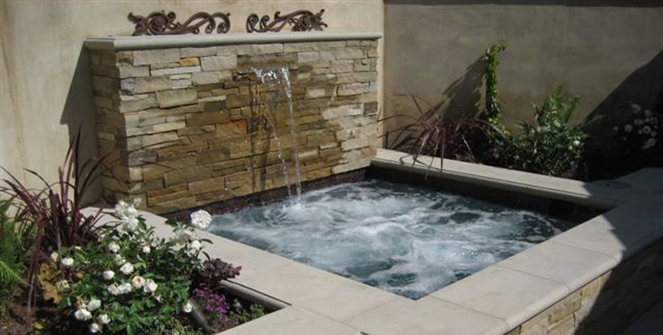 Spa New Construction and Water Feature - Via Olivera Project #6